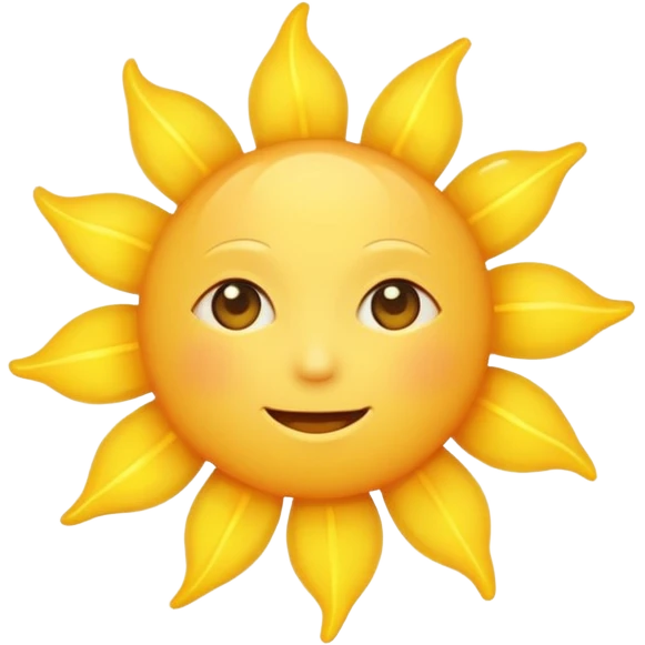 simple sun emoji. no face, no eyebrows, no lips needed emoji