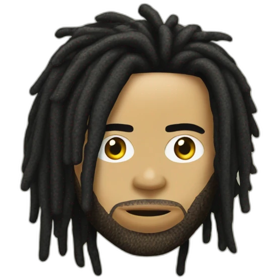 Lenny kravitz dreadlocks head emoji