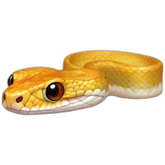 Corn snake with head poking out of hiding emoji