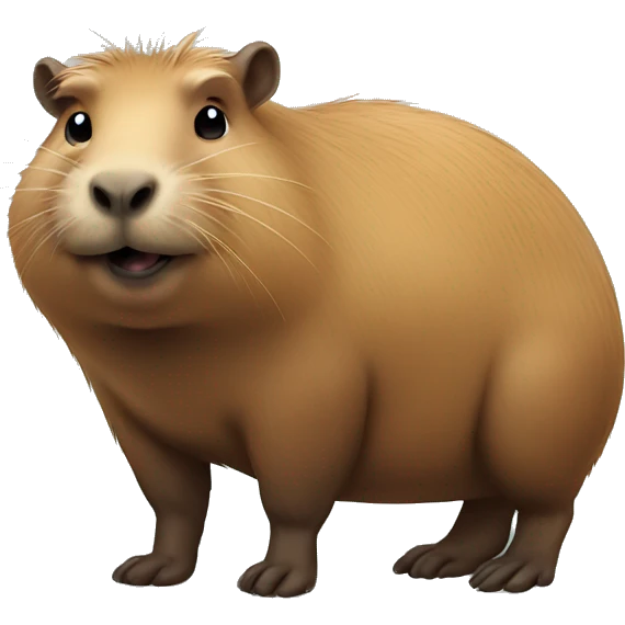 Capybara doing a poo emoji