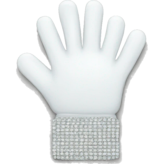 white rhinestone glove emoji