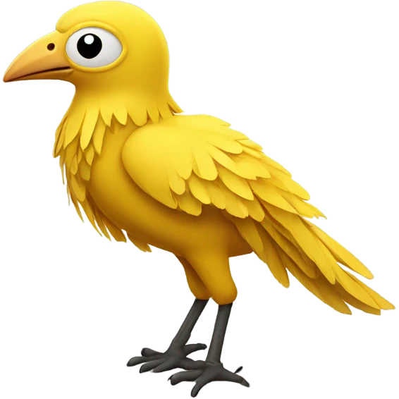 Bird yellow puppet emoji