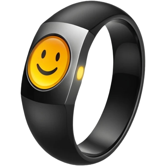 oura ring shaped like an O emoji