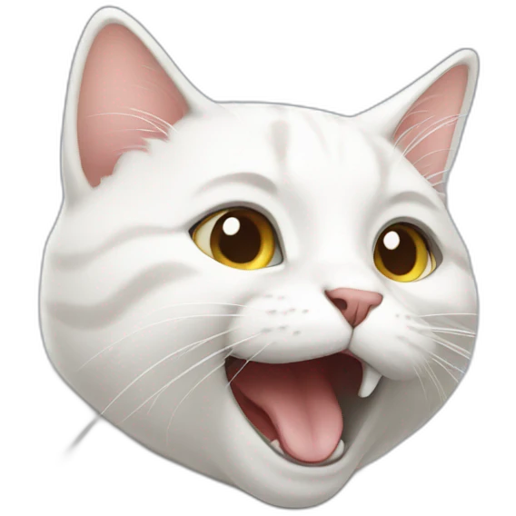 white-cat-Celebrating  emoji