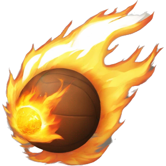 ball of fire flying by fireball emoji