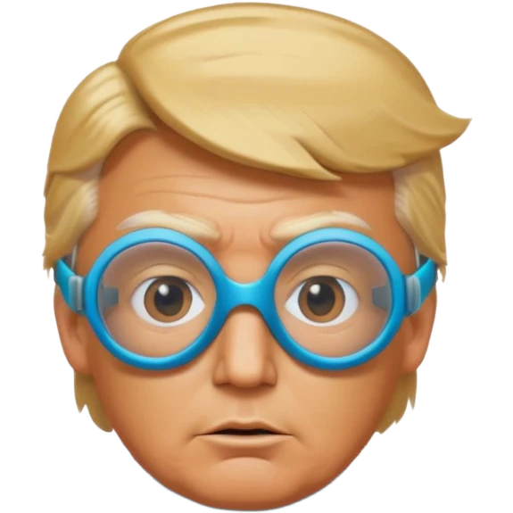 Donald trump wearing swimming goggles emoji