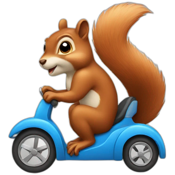 Squirrel driving emoji