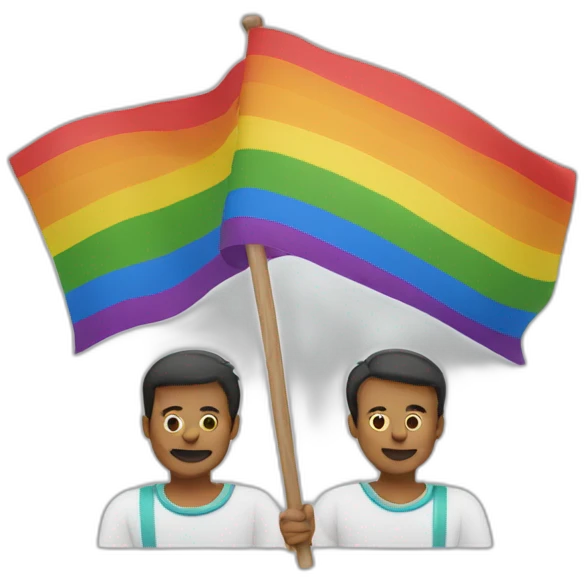 2 man & lgbtq flag emoji