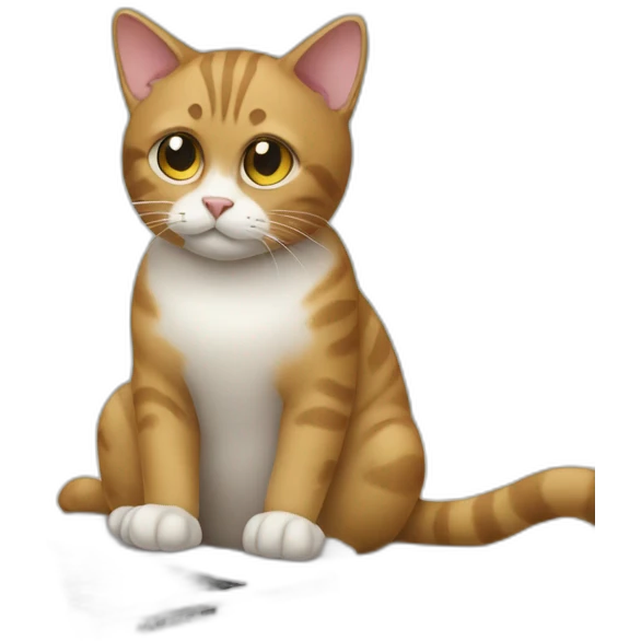 cat dramatically typing on a laptop emoji