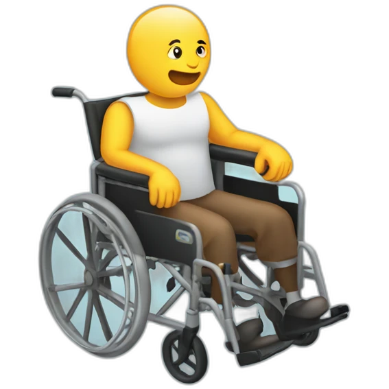 A handicapped person in a chair emoji