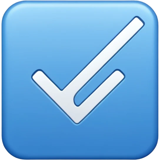 a square checkmark in a blue color emoji