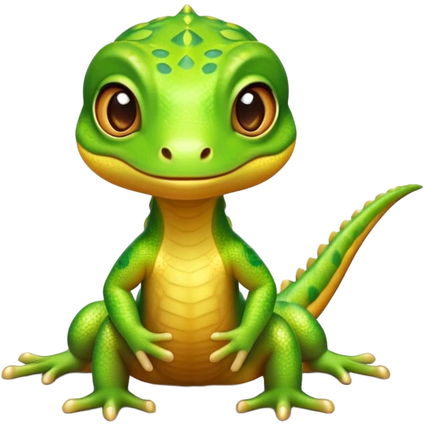 cinematic-cute-realistic gecko-portrait-emoji,-head-tilted-playfully-and-inquisitively,-featuring-a-small,-charming-body-with-smooth,-vividly-patterned-scales,-bright,-sparkling-eyes-and-delicate,-sticky-toe-pads,-simplified-yet-irresistibly-adorable emoji