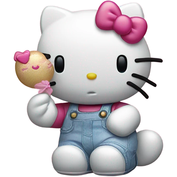 Hello kitty blowing kisses emoji