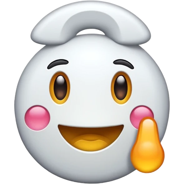 crie um fone de ouvido de cor branca emoji
