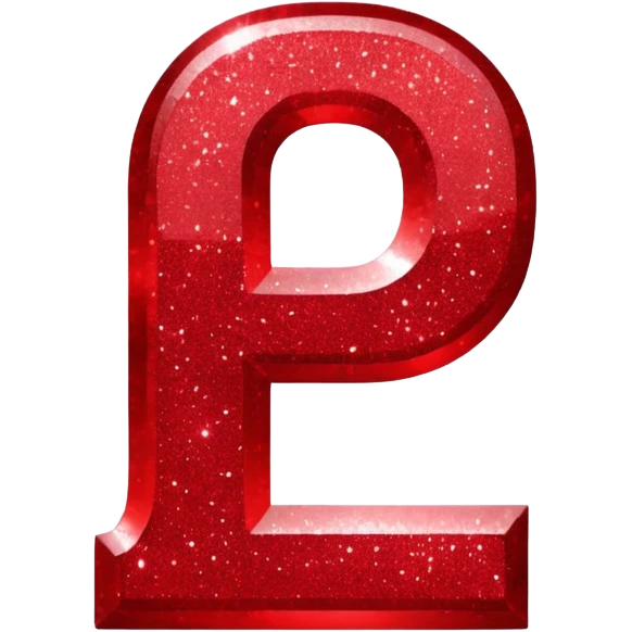 red glitter number 1 emoji