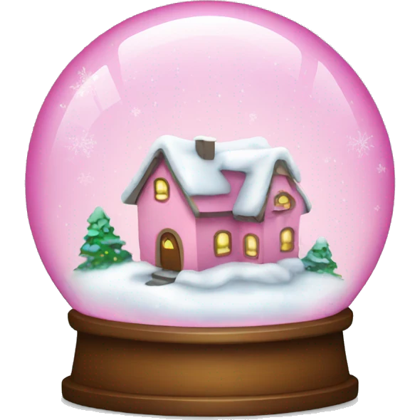 Pink snowglobe emoji