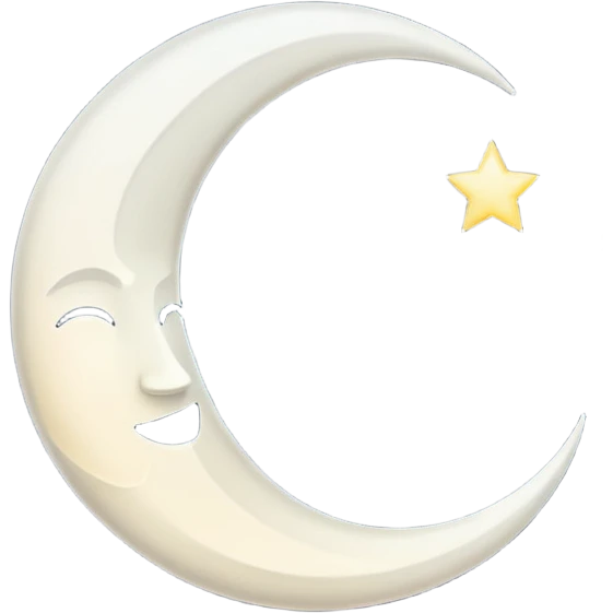 Thin moon just thin white emoji
