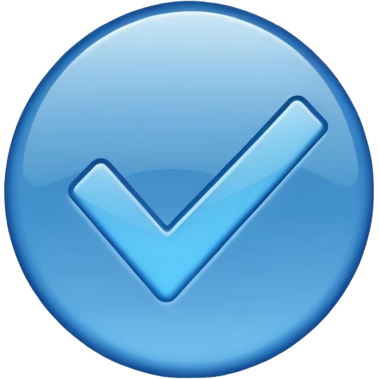 Checkmark blue emoji