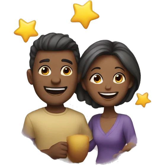 Couple celebrating emoji