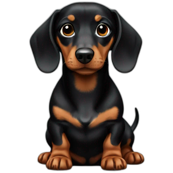 dachshund negro emoji