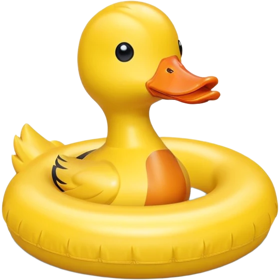 swimming ring wich has a duck head emoji