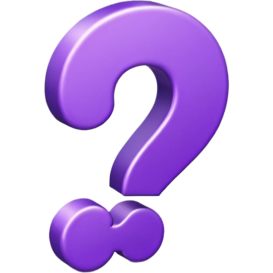 purple question mark emoji