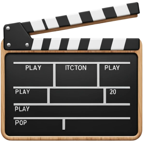 clapperboard with a play button emoji