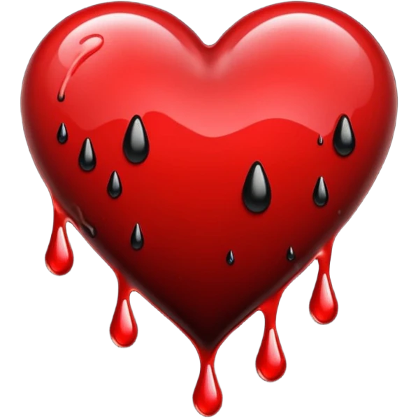 heart with black rain emoji