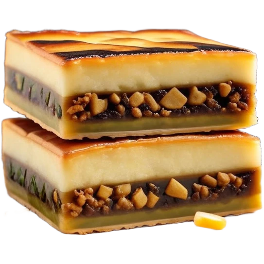 martabak manis-cinematic-realistic-martabak manis-dish-emoji,-depicted-as-a-single,-square-slice-of-sweet,-thick-martabak manis-with-a-rich,-indulgent-filling,-rendered-with-detailed-textures-and-vibrant,-appetizing-lighting emoji