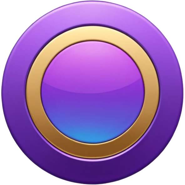 Purple modern Gradient coin 3d rotate emoji