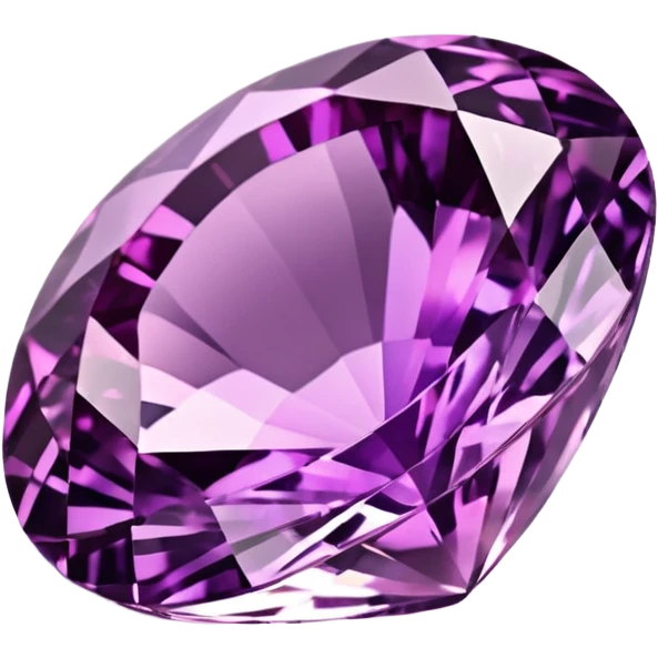 Mauve color sparkling realistic still life 3D rendering gemstone emoji