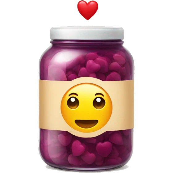 jar with a heart label on it  emoji