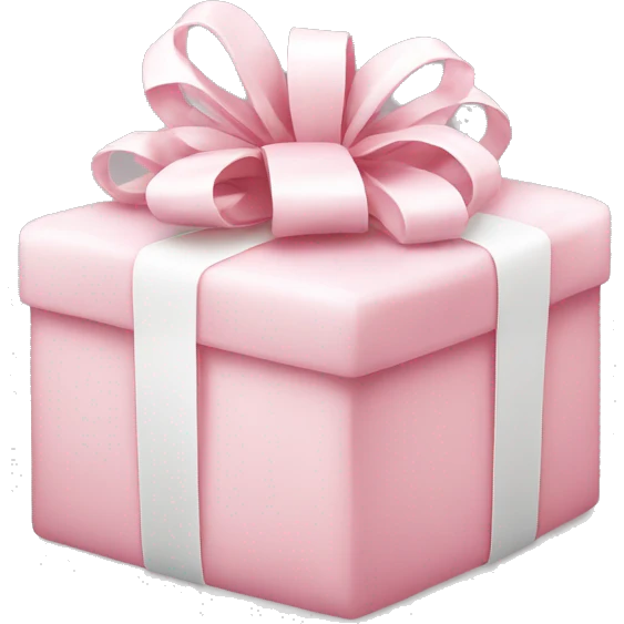 Light pink Christmas gifts under a white Christmas tree  emoji