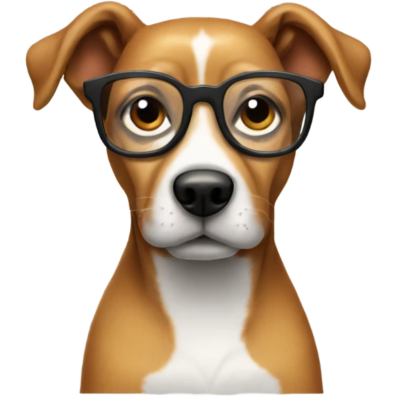 Dog with glasses emoji