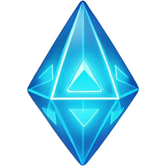 neon blue glowing plumbob emoji