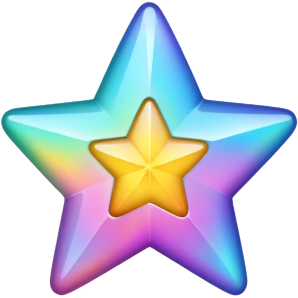 star glossy holograms emoji