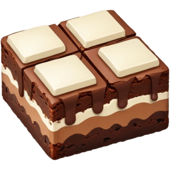 brownie chocolate blanco emoji