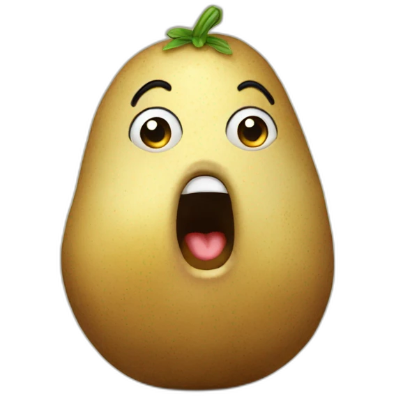 Surprised potato-fairy emoji