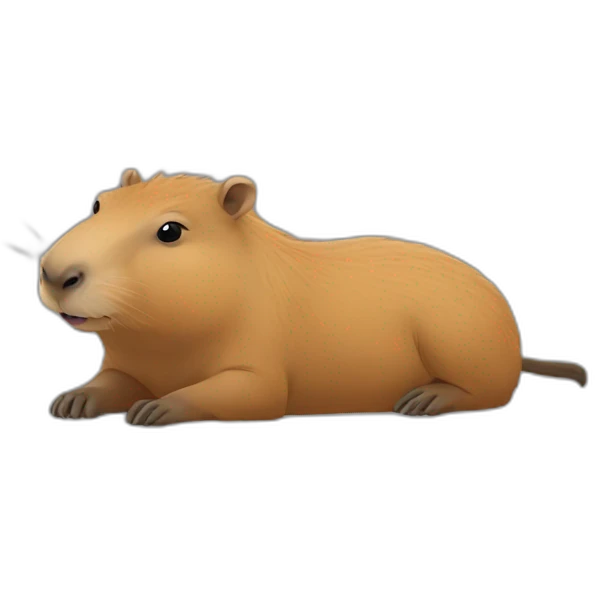 Capybara sur lit emoji