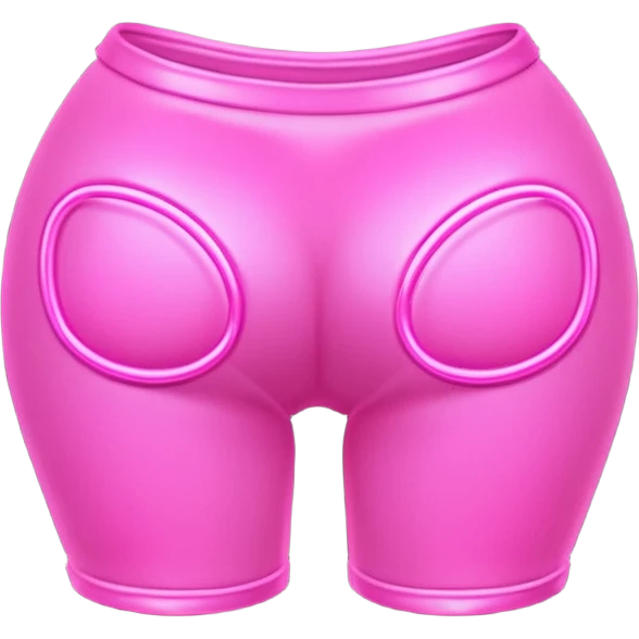 Juicy booty neon sign style emoji