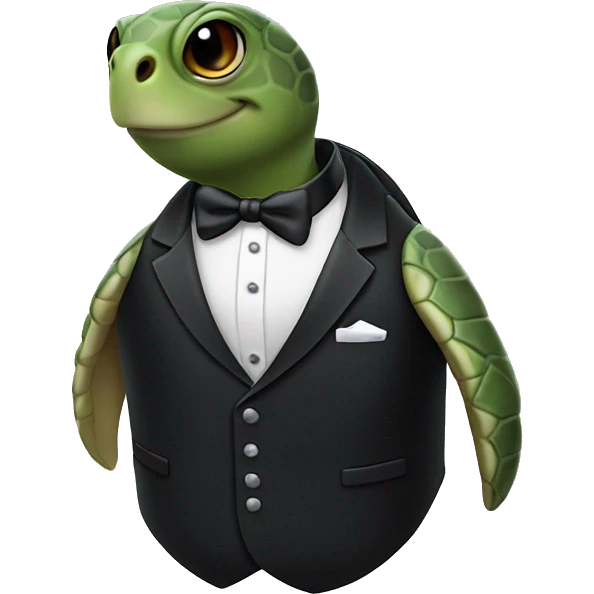 Turtle wearing a tuxedo  emoji