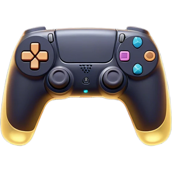 Clash of Clans aesthetic: Cinematic Playful PlayStation 5 Console Portrait Emoji, rendered in a 3D vector-style similar to standard emojis with minimal shading and bold, simplified shapes. A compact, distinct form with signature details, softly glowing with a cutting-edge console technology charm. Simplified yet unmistakably iconic, highly detailed and consistent, glowing with a soft radiance and high shine. Stylized with a touch of technological advancement and a soft glowing outline, capturing the essence of a beloved gaming relic with a friendly, playful manner! emoji