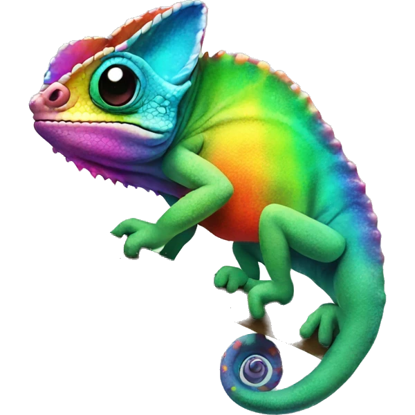 rainbow chameleon emoji