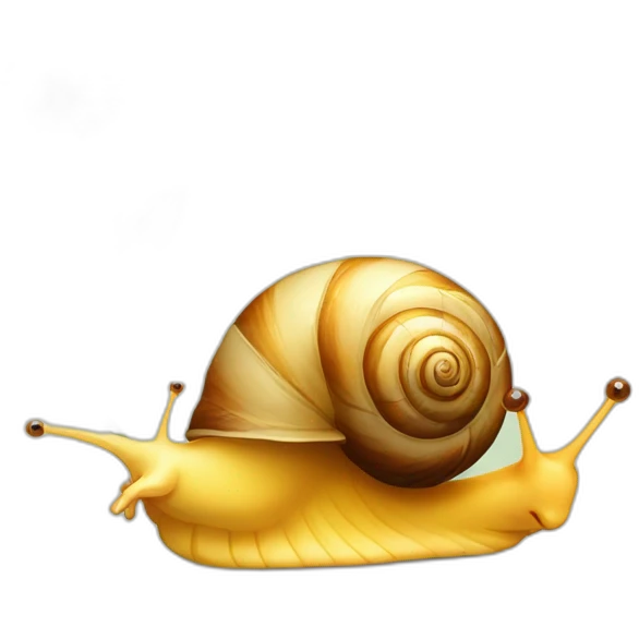 funny snail with dandelion emoji