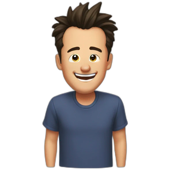Chandler Bing laughing emoji