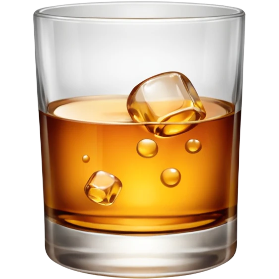 glass with whisky, white background, 16x16px emoji