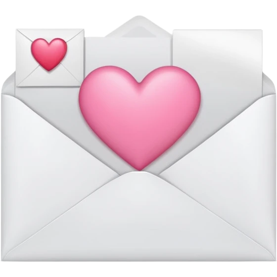 A close-up photograph of a simple white paper envelope sealed with a small, pink heart, natural lighting emoji