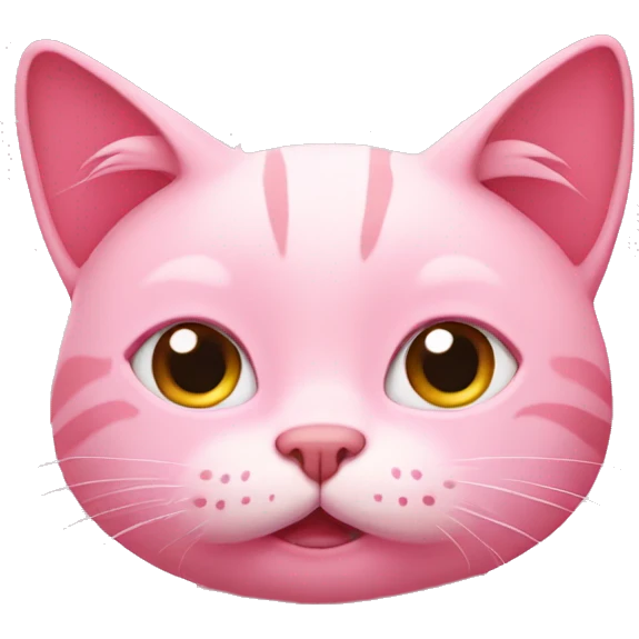 pink cat is waiting with tears on eyes emoji