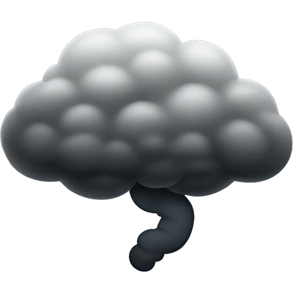 dark cloud on Brain  emoji