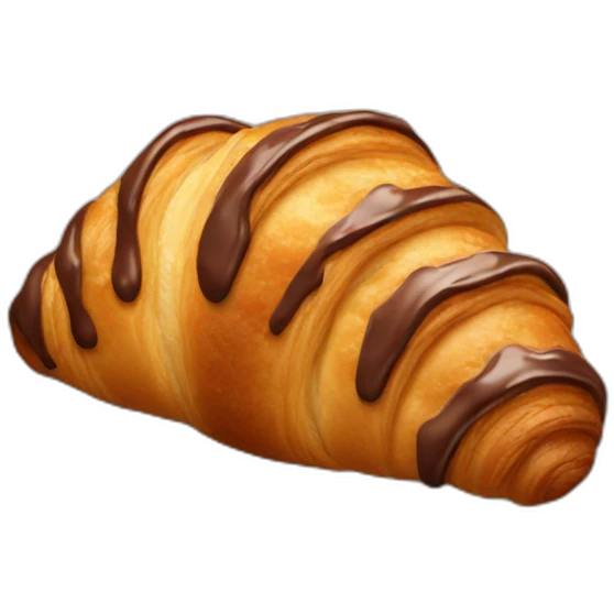 Chocolate croissant emoji